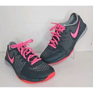 Nike Dual Fusion TR3 Shoes Women's Sz. 6.5 Gray & Hot Pink 704941-002